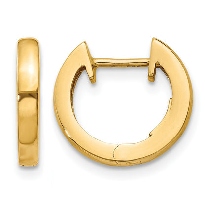 14k Polished 2MM Hinged Hoop Earrings