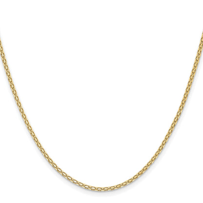 14K 18 inch 1.8mm Lightweight Flat Bismark with Lobster Clasp Chain