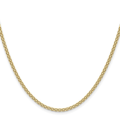 14k 2.2mm Lightweight Flat Bismark Chain