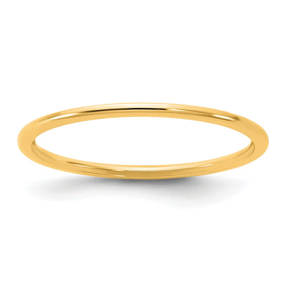 14KY 1mm Half Round Band Size 4.5