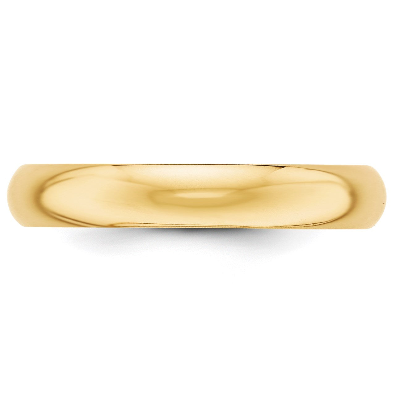 14k Yellow Gold 4mm Half-Round Wedding Band Size 5
