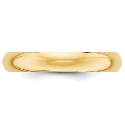 14k Yellow Gold 4mm Half-Round Wedding Band Size 5