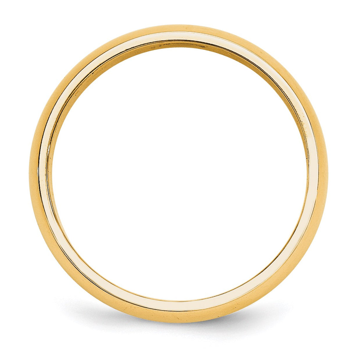 14k Yellow Gold 5mm Half-Round Wedding Band Size 10.5