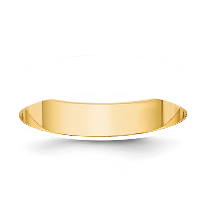 14k Yellow Gold 5mm Half-Round Wedding Band Size 10