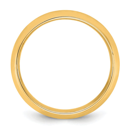 14KY 7mm Half Round with Edge Band Size 5
