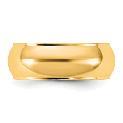 14KY 7mm Half Round with Edge Band Size 9