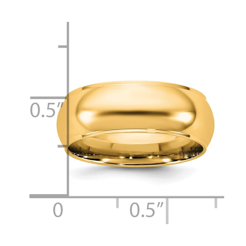 14KY 7mm Half Round with Edge Band Size 11