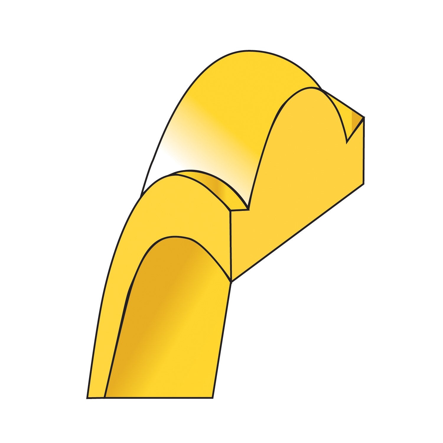 14k Yellow Gold 3mm Half Round with Edge Wedding Band Size 10.5