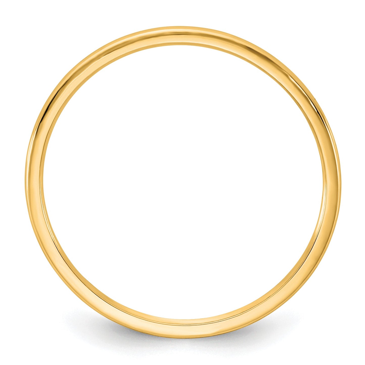 14KY 1mm LTW Half Round Band Size 5