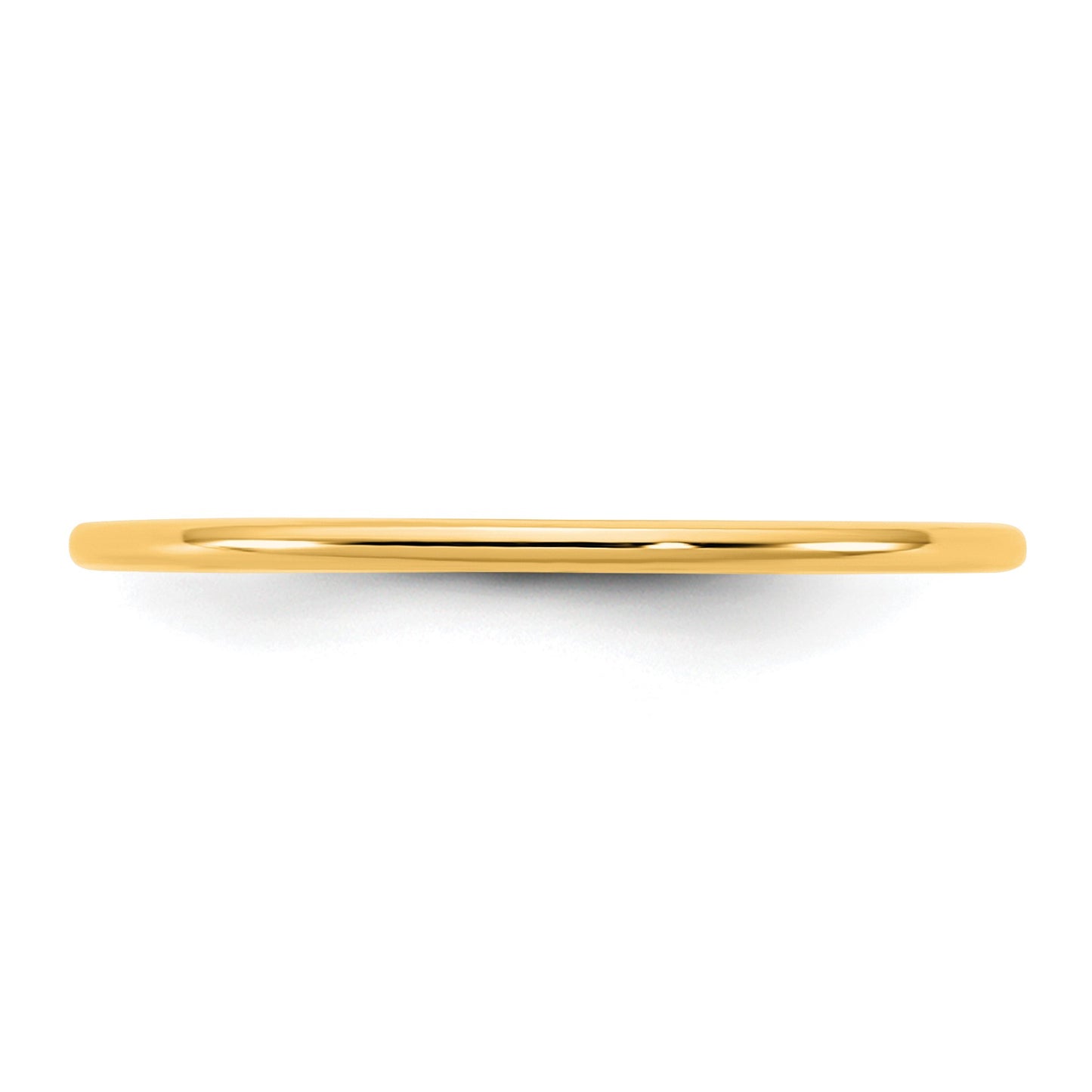 14KY 1mm LTW Half Round Band Size 10