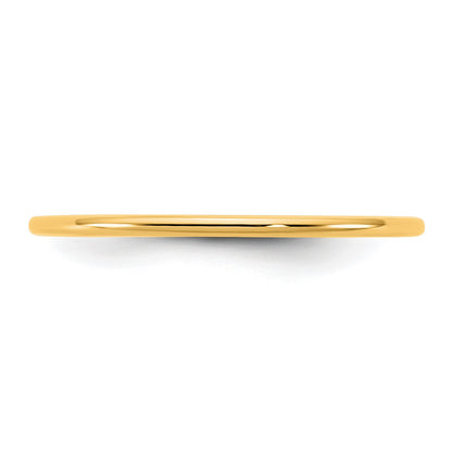 14KY 1mm LTW Half Round Band Size 10
