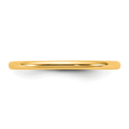 14KY 1.5mm LTW Half Round Band Size 11