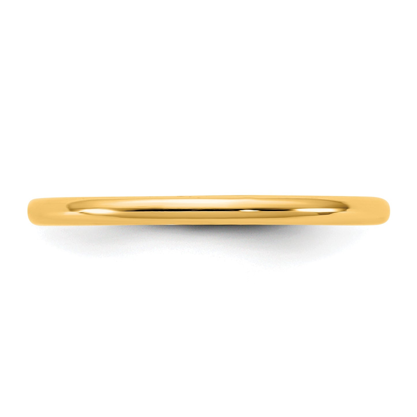 14KY 1.5mm LTW Half Round Band Size 7