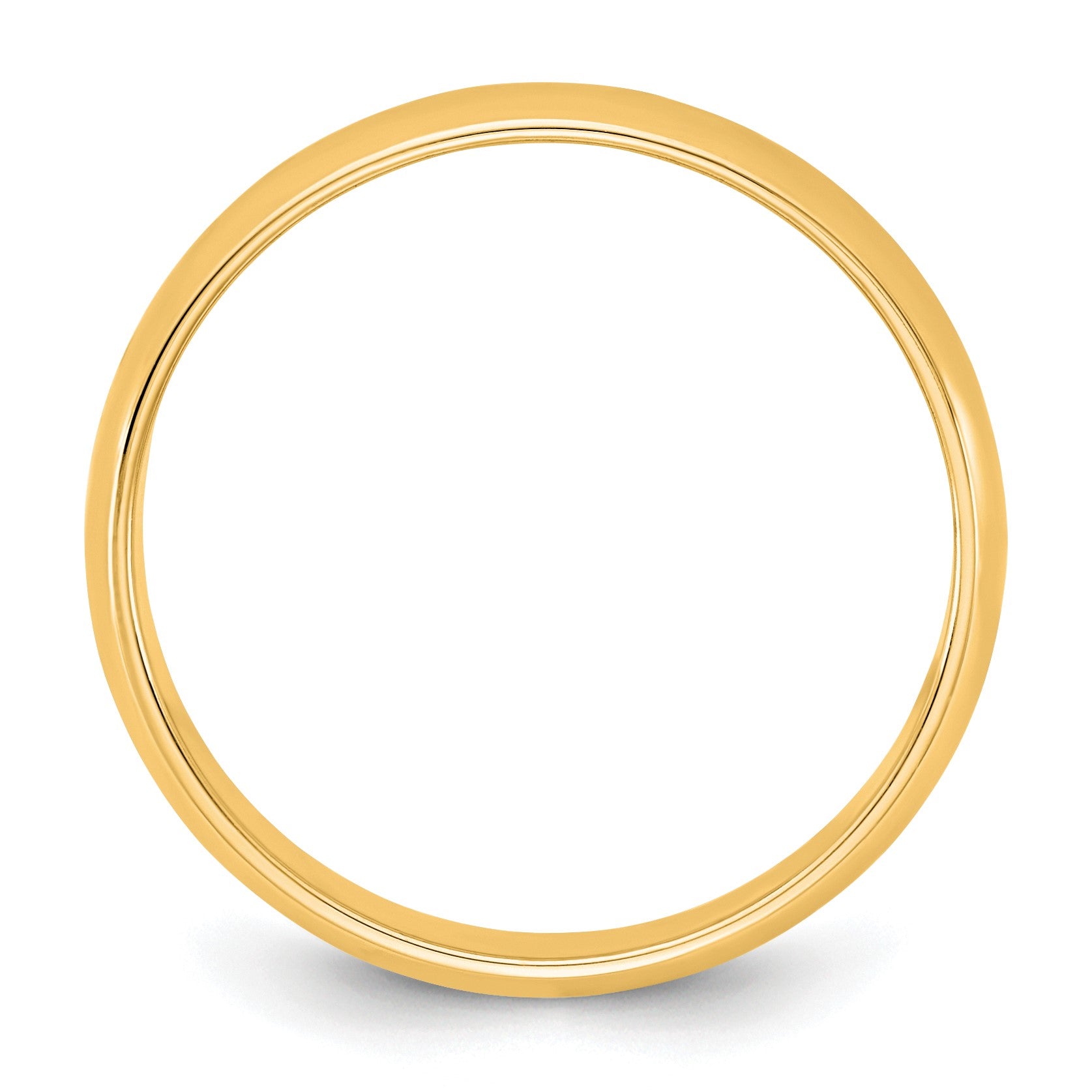 14KY 4.5mm LTW Half Round Band Size 10