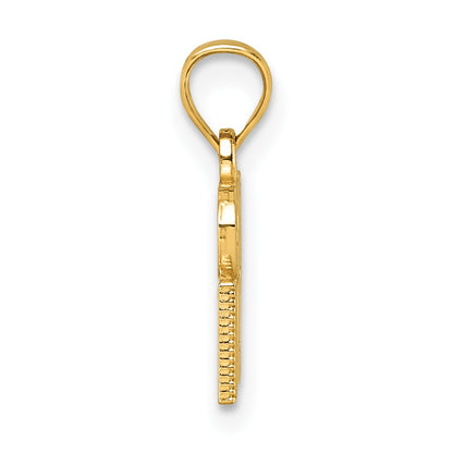 14k Polished GIRL MOM Pendant