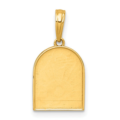 14k Polished Multi Color Enamel Sunset and Moon Charm