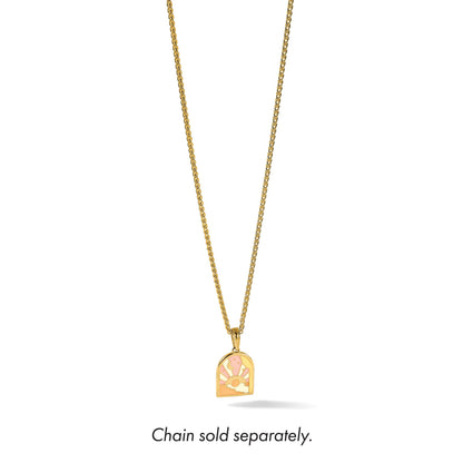 14k Polished Multi Color Enamel Sunset and Moon Charm