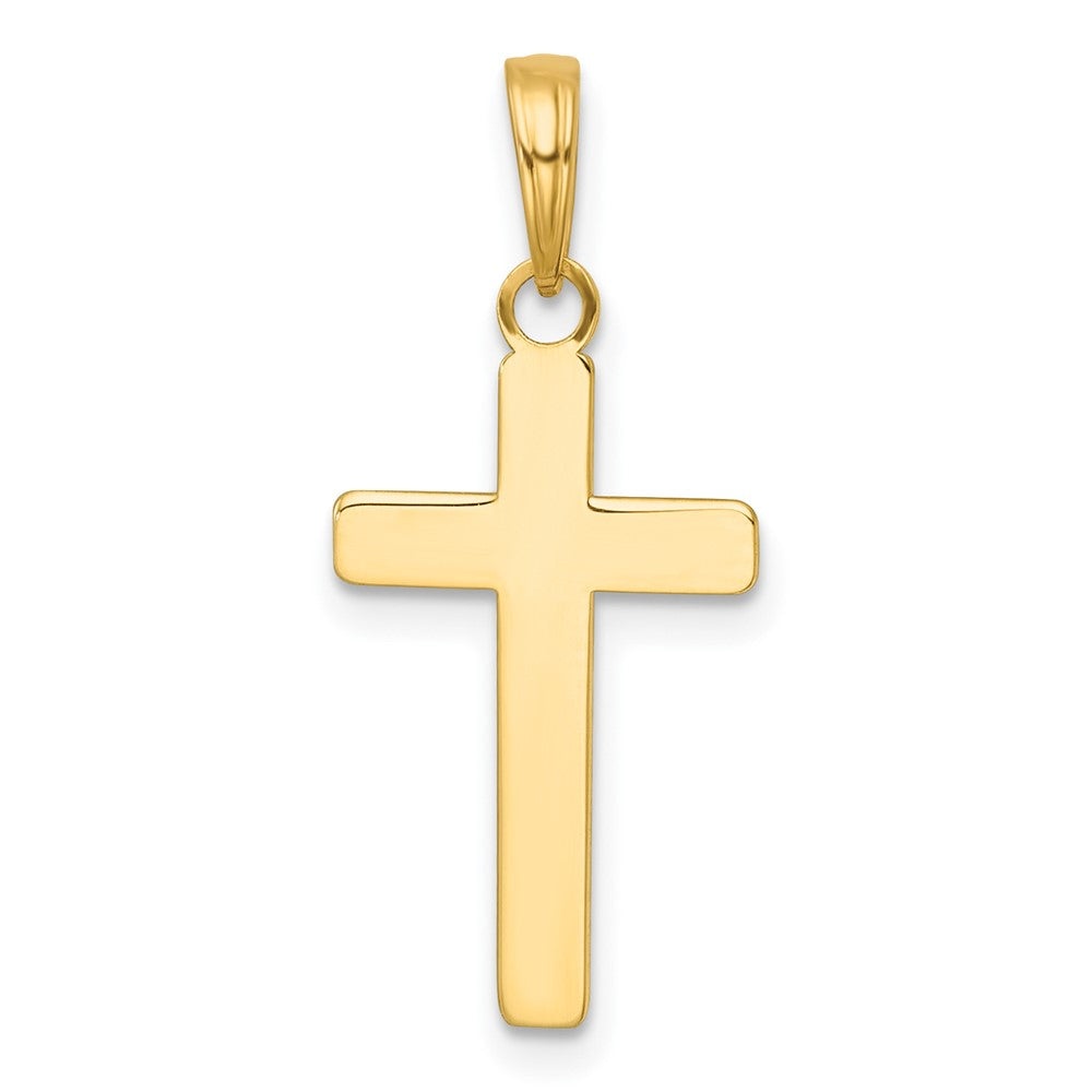 14K Polished Latin Cross Pendant