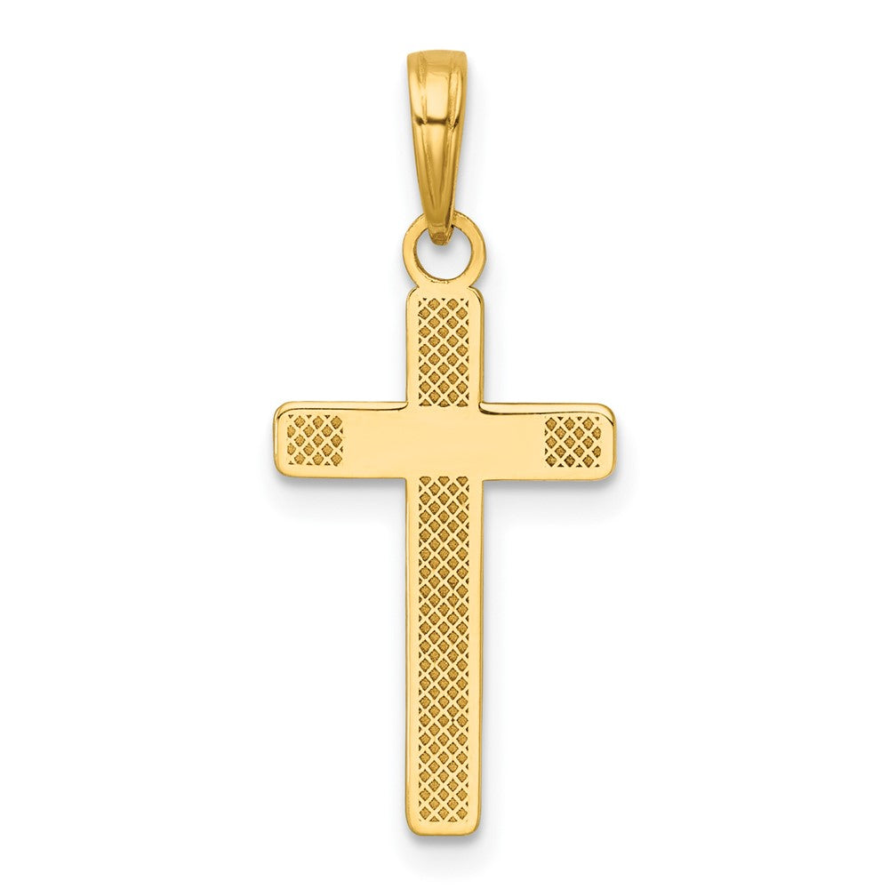 14K Polished Latin Cross Pendant