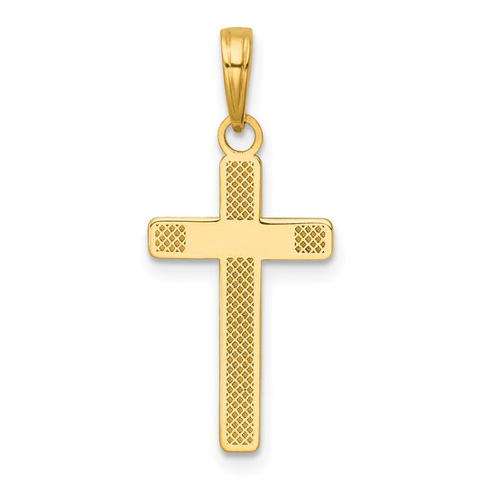 14K Polished Latin Cross Pendant