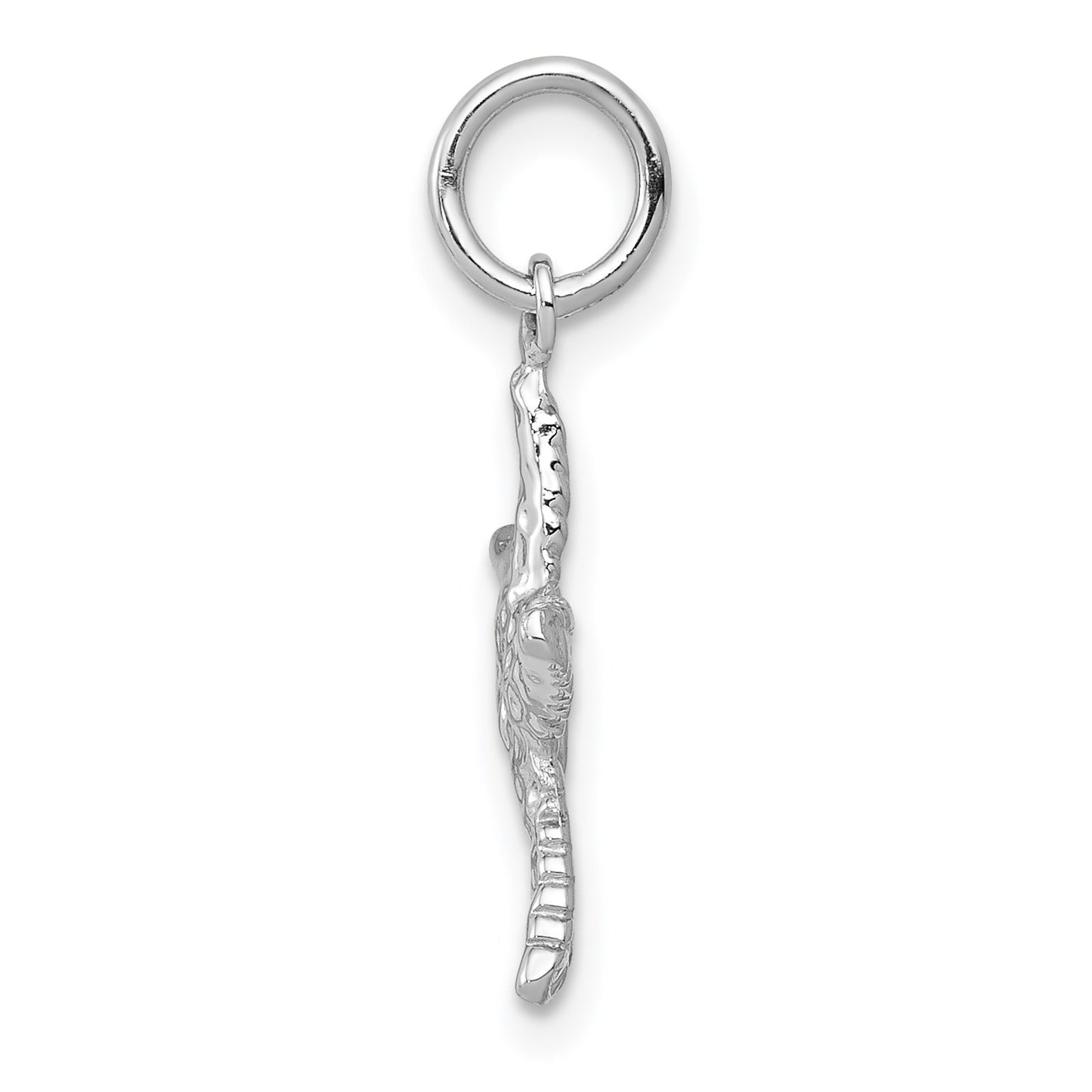 14K White Gold Polished 3-D Starfish Pendant