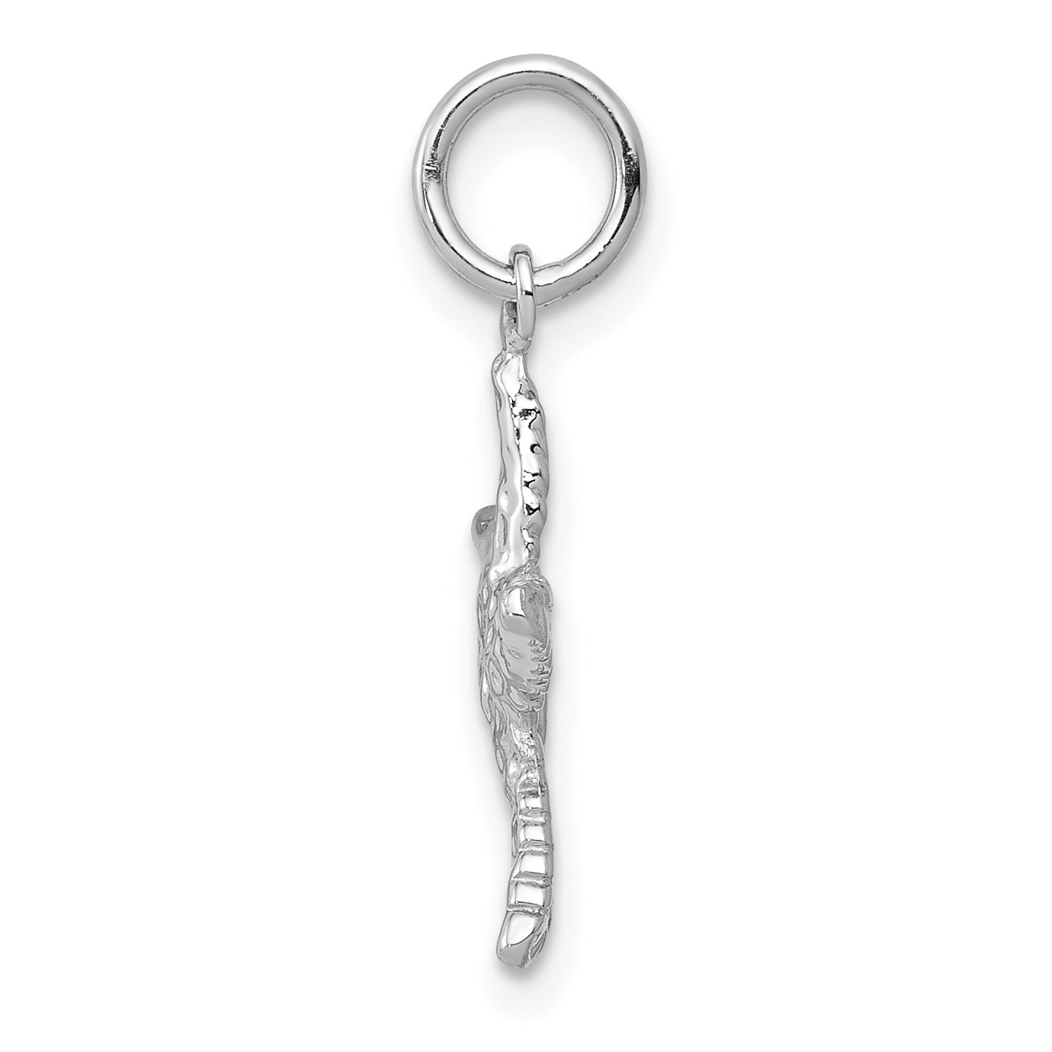 14K White Gold Polished 3-D Starfish Pendant