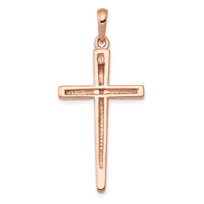 14k Rose Gold Cross Pendant