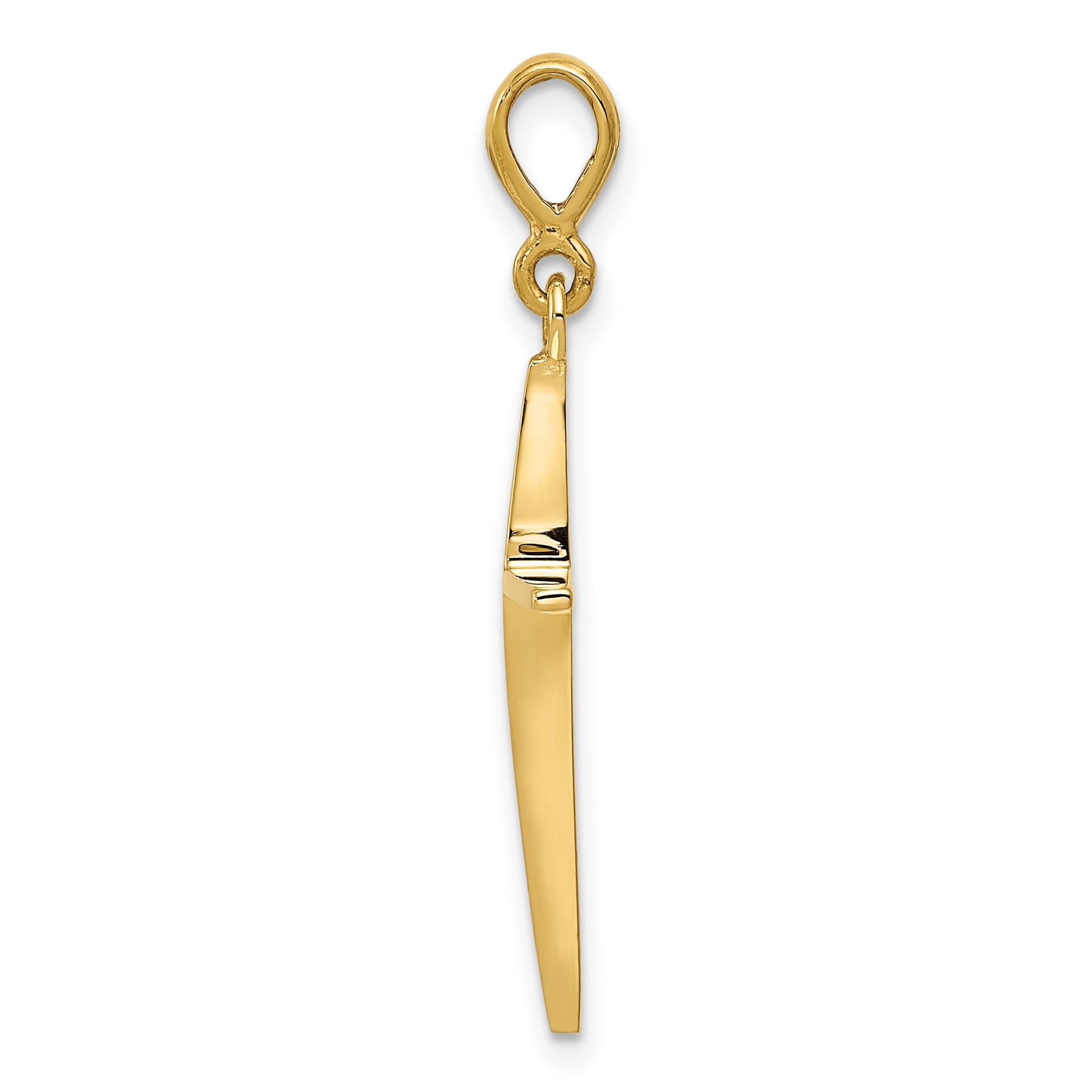 14k Polished Cross Pendant