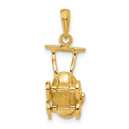 14k 3-D Baby Carriage Charm