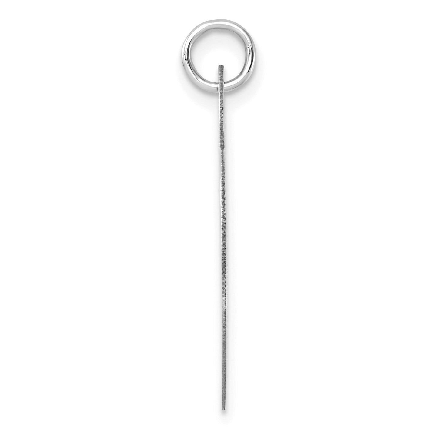14k White Gold Polished Engravable 22mm Heart Disc Pendant