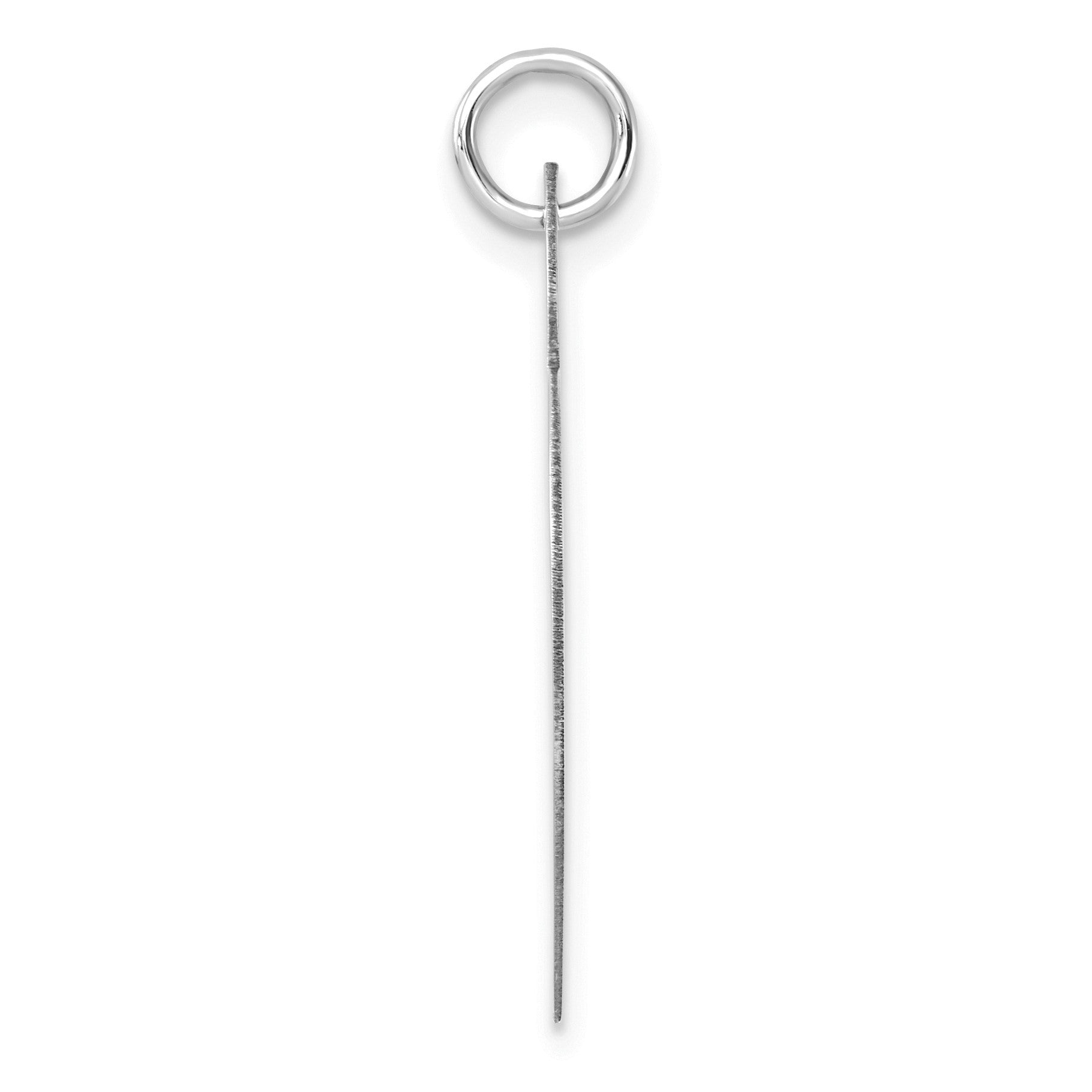 14k White Gold Polished Engravable 22mm Heart Disc Pendant