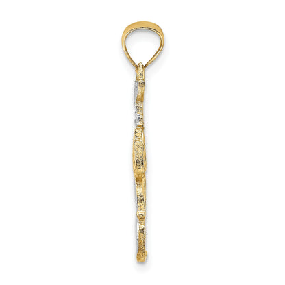 14K and White Rhodium Lobster Charm