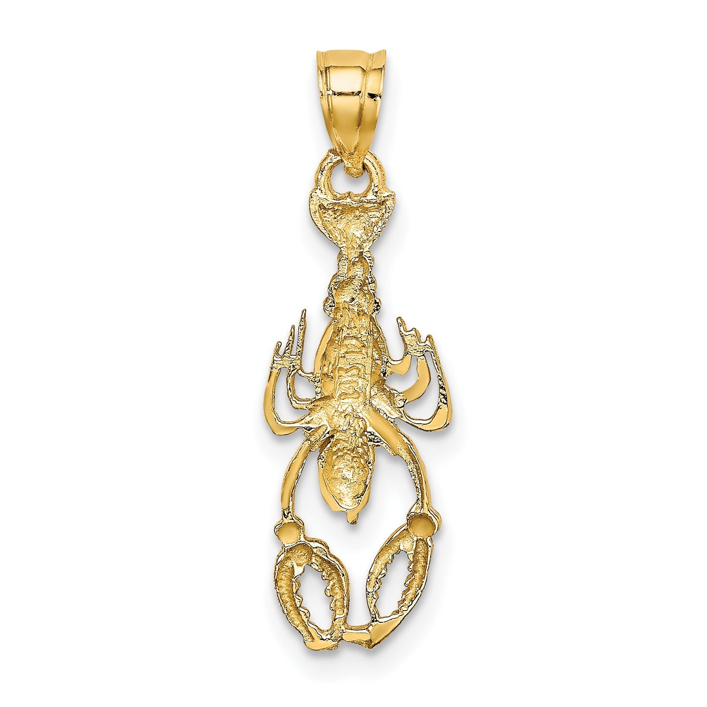 14K and White Rhodium Lobster Charm