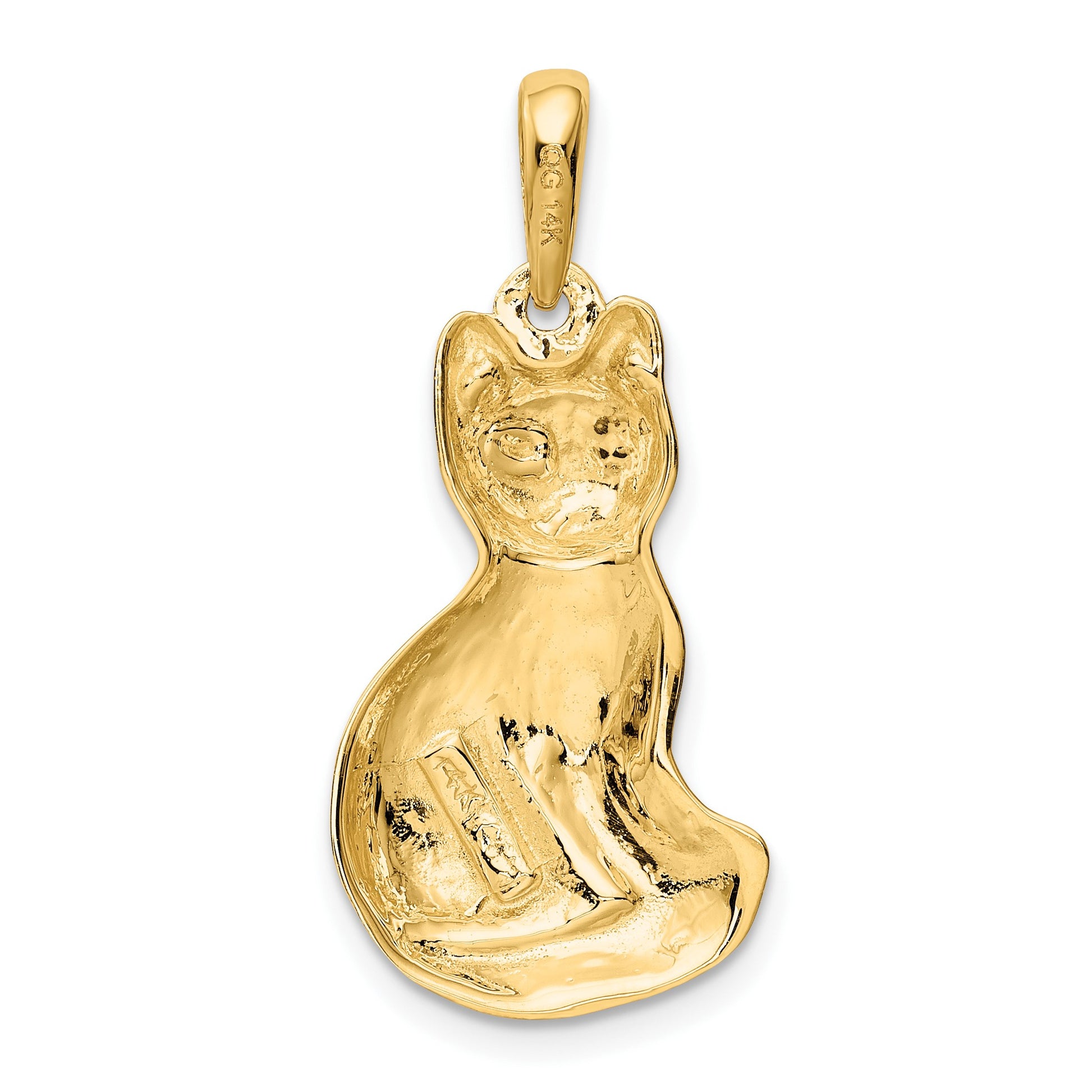14k Cat Pendant