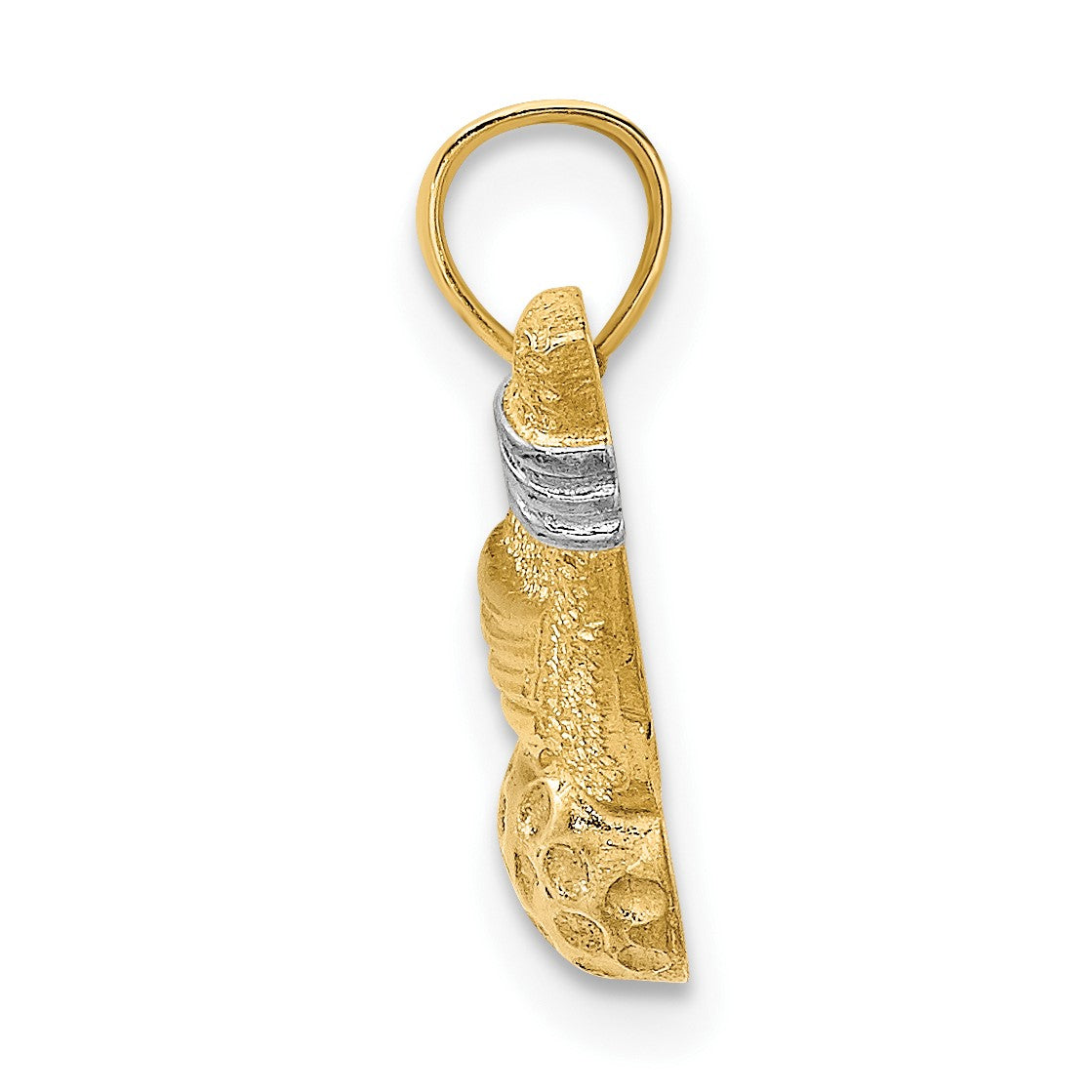 14k and White Rhodium Golf Club and Ball Charm