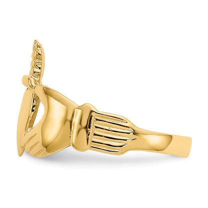 14k Ladies Polished Claddagh Ring