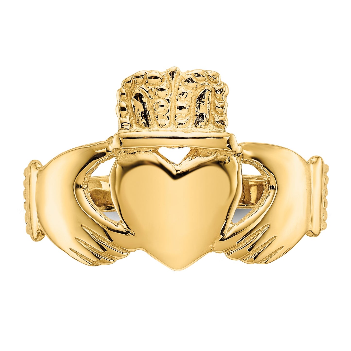 14k Ladies Polished Claddagh Ring
