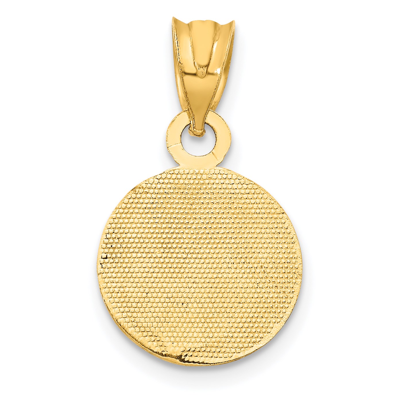 14k White Enameled Baseball Pendant
