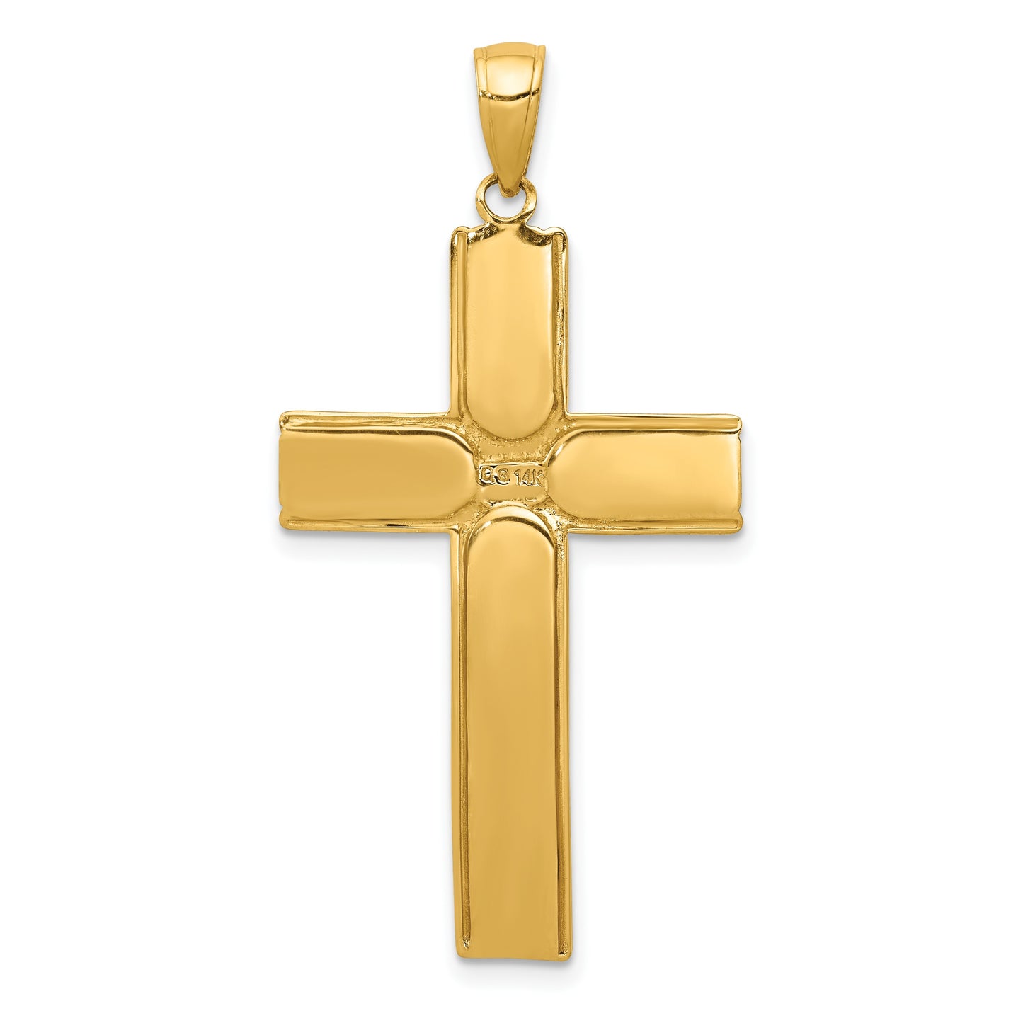 14k Satin Finish Crucifix Pendant