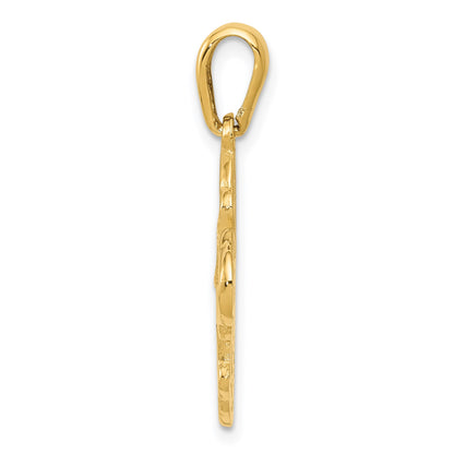 14k Polished Four-Way Medal Pendant