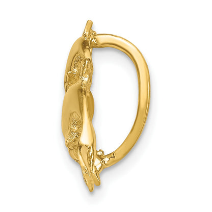 14k Four Dolphins Omega Slide