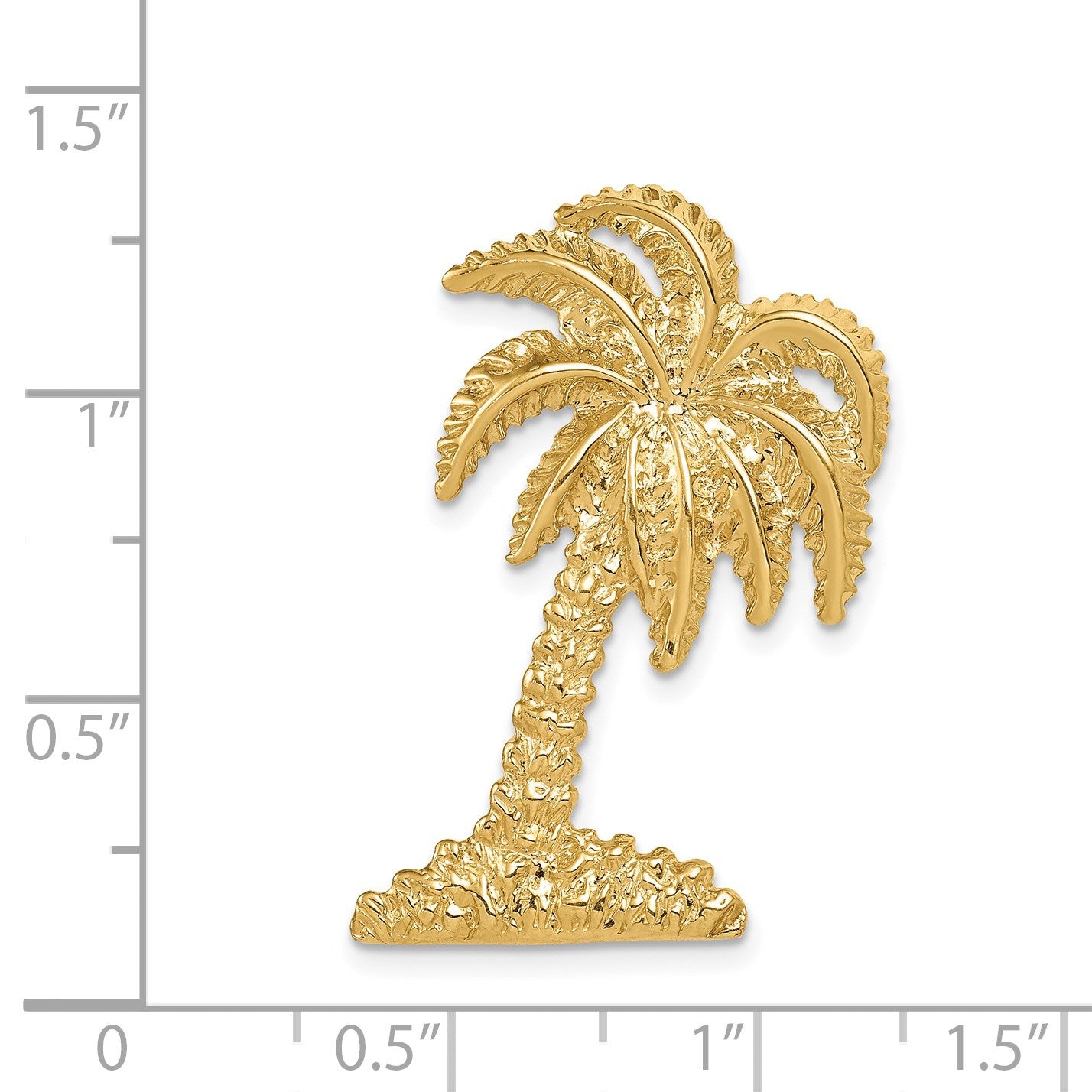 14k Large Palm Tree Omega Slide