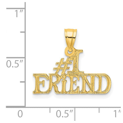 14k #1 FRIEND Charm