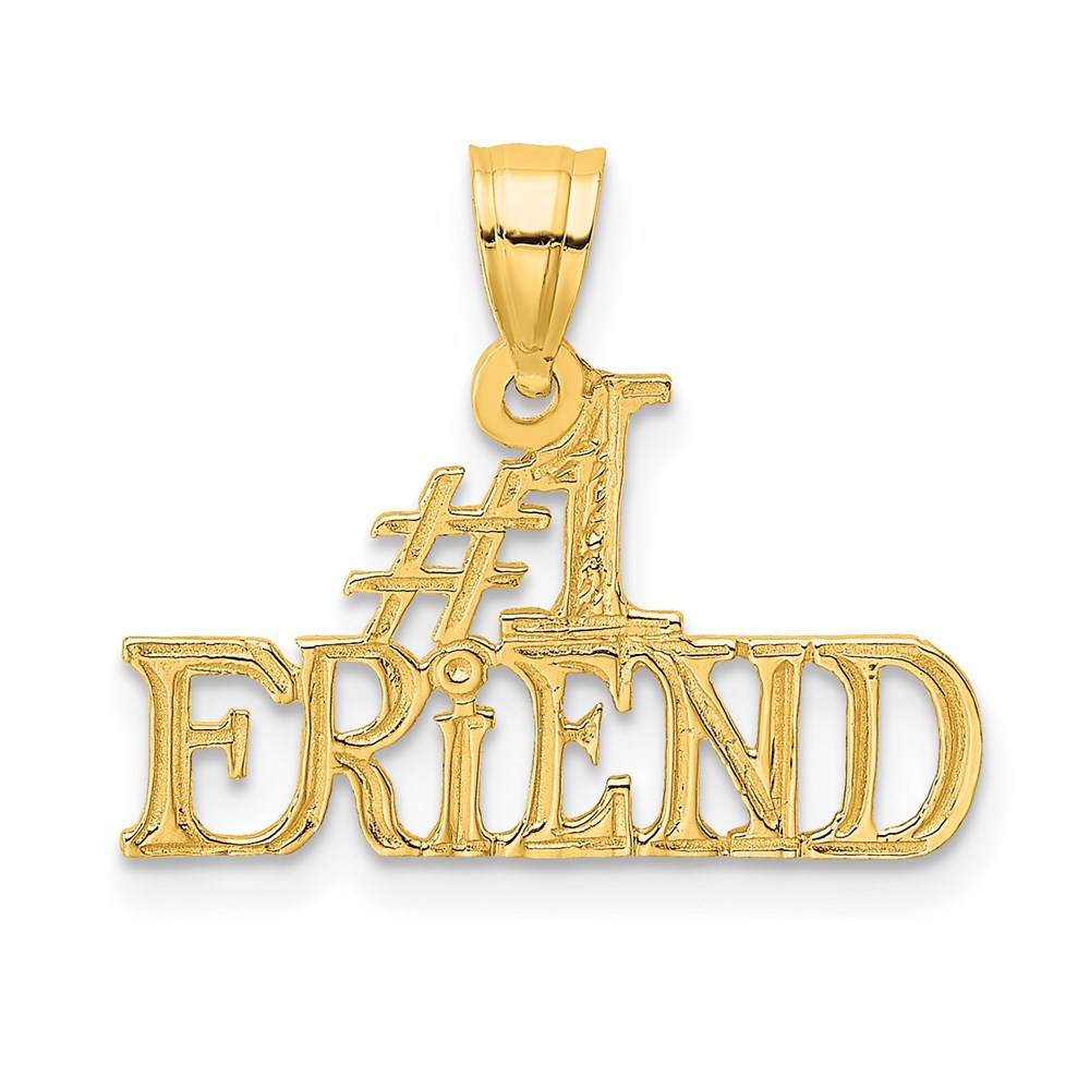 14k #1 FRIEND Charm