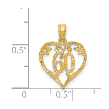 14k 60 Heart Pendant