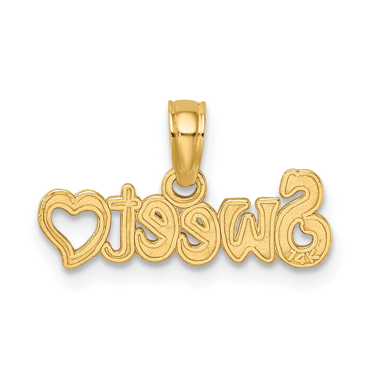 14k SWEET with Heart Charm
