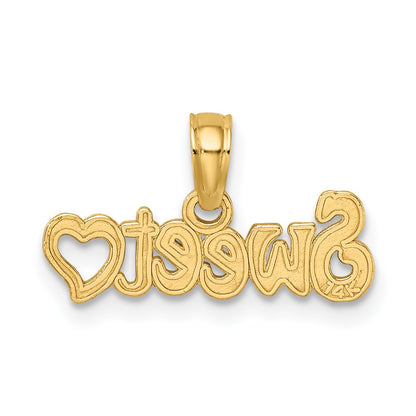 14k SWEET with Heart Charm