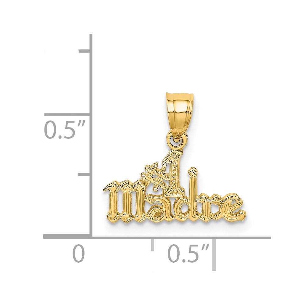 14k #1 MADRE  Charm