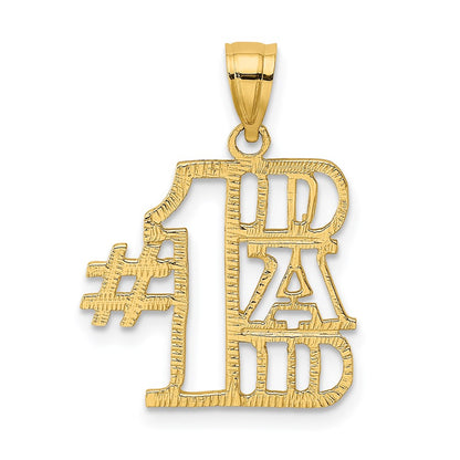 14k #1 DAD Charm