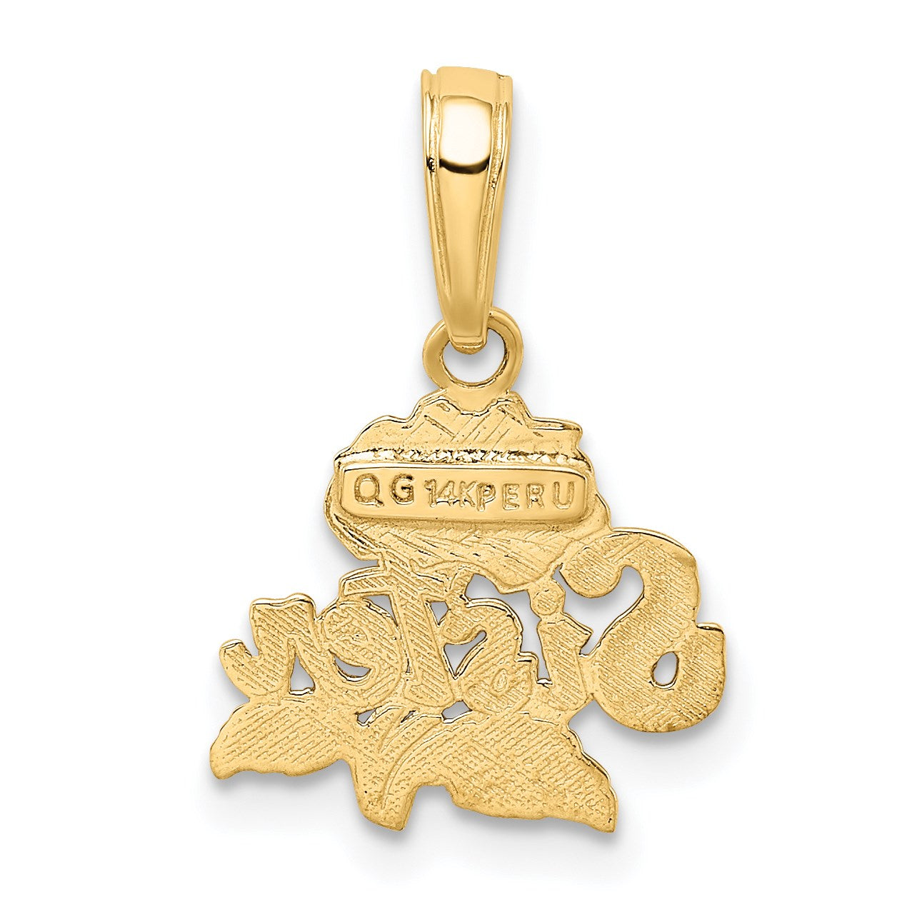 14k SISTER with Rose Pendant